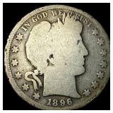 1896-S Silver Barber Half Dollar NICELY  CIRCULAT