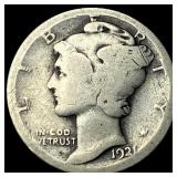 1921 Silver Mercury Dime NICELY CIRCULATED