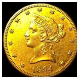 1894-O Gold Liberty Head $10 Eagle CHOICE AU