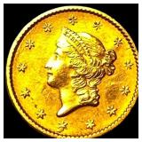 1852 Gold $1 Liberty Head Type 1 CHOICE AU