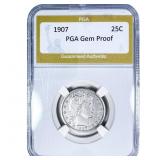 1907 Barber Quarter PGA Gem Proof