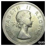 1956 South Africa Silver 5 Shillings