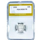 1926 Mercury Silver Dime PGA MS66 FB