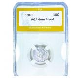 1940 Mercury Silver Dime PGA Gem Proof