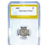 1887 Nickel Three Cent PGA Gem Proof