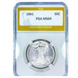 1941 Walking Liberty Half Dollar PGA MS64