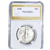 1938 Walking Liberty Half Dollar PGA MS66+