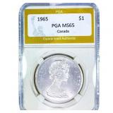 1965 Canada Silver Dollar PGA MS65