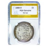 1888-O Morgan Silver Dollar PGA Genuine Hot Lips