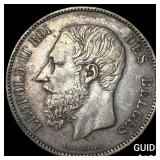 1867 Belgium Silver 5 Francs