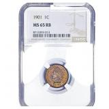 1901 Indian Head Cent NGC MS65 RB