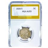 1926-S Buffalo Nickel PGA AU55