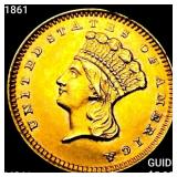 1861 Rare Gold Dollar UNCIRCULATED