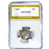 1937 Buffalo Nickel PGA MS66