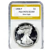 1998-P Silver Eagle PGA PR70 DCAM
