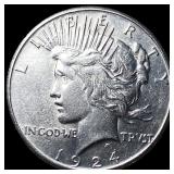 1924-S Silver Peace Dollar CLOSELY  UNCIRCULATED