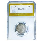 1921 Buffalo Nickel PGA MS64+