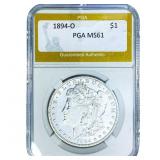 1894-O Morgan Silver Dollar PGA MS61