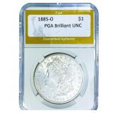 1885-O Morgan Silver Dollar PGA Brilliant UNC