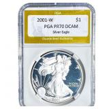 2001-W Silver Eagle PGA PR70 DCAM