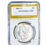 1881-O Morgan Silver Dollar PGA Brilliant UNC