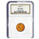 1953 Wheat Cent NGC PF67 RD