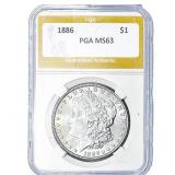 1886 Morgan Silver Dollar PGA MS63