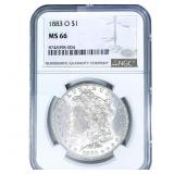 1883-O Morgan Silver Dollar NGC MS66