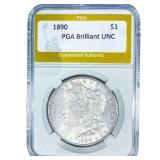 1890 Morgan Silver Dollar PGA Brilliant UNC