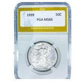 1939 Walking Liberty Half Dollar PGA MS66