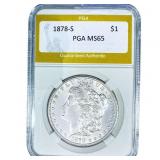1878-S Morgan Silver Dollar PGA MS65
