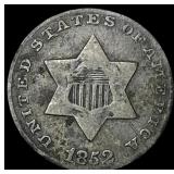 1852 Silver Three-Cent Piece LIGHTLY  CIRCULATED