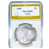 1948 Canada Silver Dollar PGA MS64