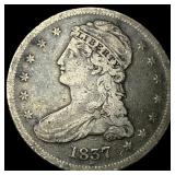 1837 Capped Bust Half Dollar ABOUT  UNCIRCULATED
