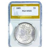 1885 Morgan Silver Dollar PGA MS66