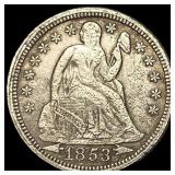 1853 Arrows Seated Liberty Dime CLOSELY  UNCIRCUL