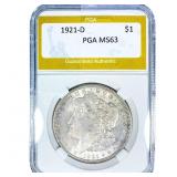 1921-D Morgan Silver Dollar PGA MS63
