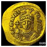 Byzantine Maurice Tiberius 582-602 AD Gold Solidu