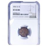 1931-S Wheat Cent NGC XF45 BN