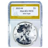 2013-W Silver Eagle PGA REV PR70