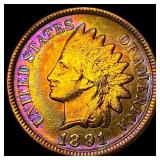 1891 Indian Head Cent CHOICE AU