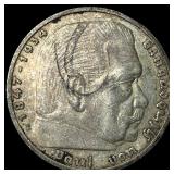 1936E Germany Silver 5 Reichsmark