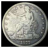 1877 Silver Trade Dollar NEARLY UNCIRCULATED