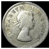 1954 South Africa Silver 2 1/2 Shillings  UNCIRCU