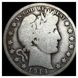 1914 Silver Barber Half Dollar NICELY  CIRCULATED