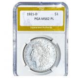 1921-D Morgan Silver Dollar PGA MS62 PL
