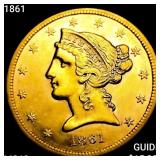 1861 $5 Gold Half Eagle UNCIRCULATED