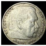 1938D Germany Silver 5 Reichsmark