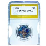 1888 Seated Liberty Quarter PGA PR65 CAMEO
