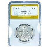 1925 Stone Mountain Half Dollar PGA MS66
